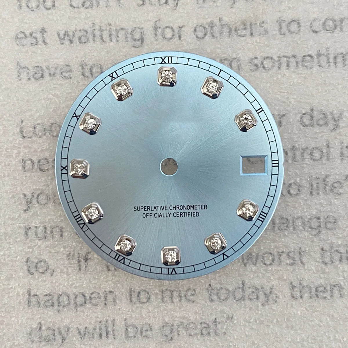 NH Dial 35 Diamond Watch Dial Green Luminous Dial Mod Parts for 35/36 Automatic Movement Accessories 28.5 mm