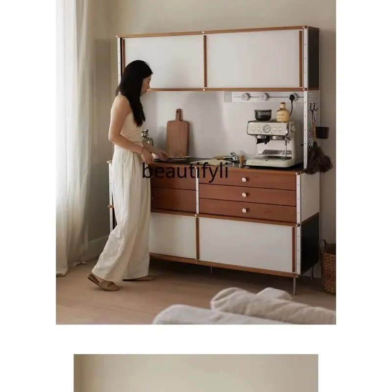 الراقية الحائط المطبخ المتكامل الصلبة الخشب خزانة جانبية خزانة بجانب السرير مرتفعة وسميكة K4050