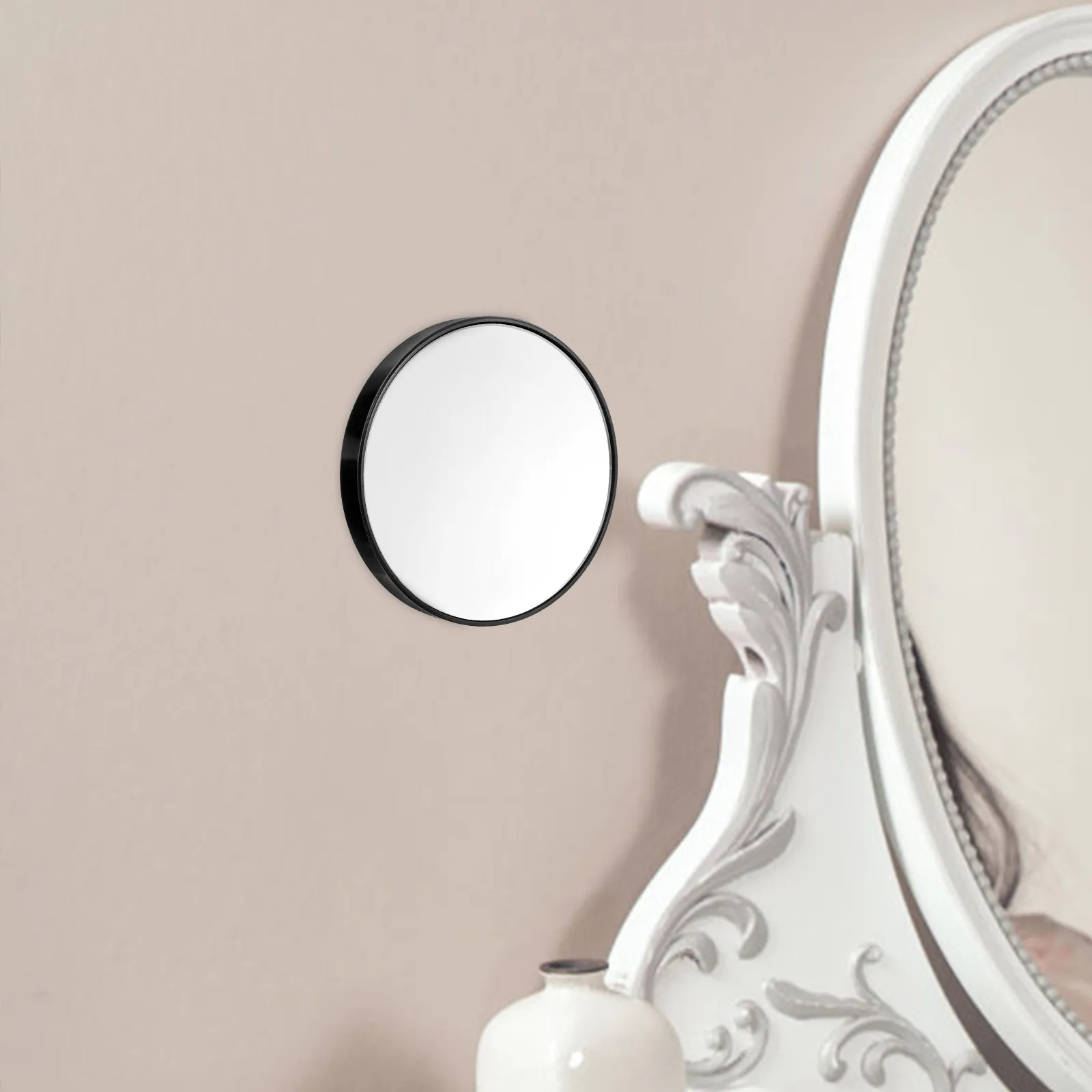 7,5 cm vergrotende spiegel zuignap ijdelheid compacte vergrotende spiegel met zuignap zwart reizen