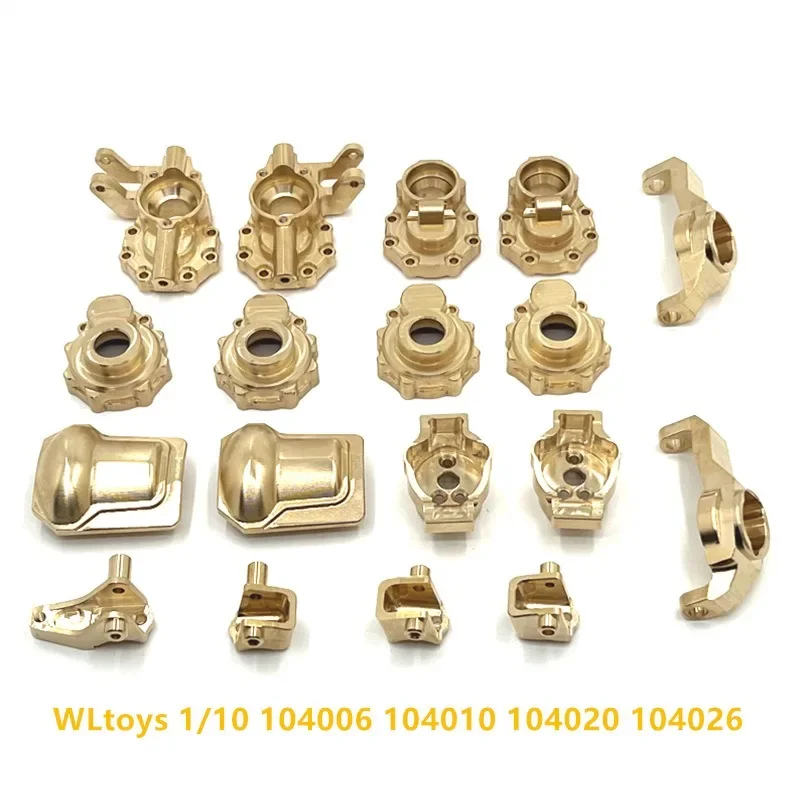 

Brass Portal Axle Gear Housing Brass Counterweight For Wltoys 104006 104010 104020 104026 1/10 RC Car Upgrade Parts Accessories