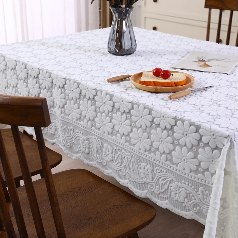 Luxury Embroidery Lace Tablecloth Banquet Party Table cloth Dinning Christmas Tablecloth For Picnic Table Cover nappe ronde R010