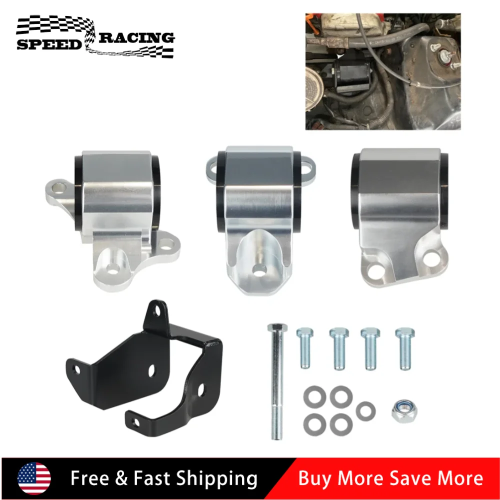 

2-bolt Aluminum Car Modification Engine Bracket Kit For 1996-2000 Honda Civic EKSTK 62A Street D16 B16 B18 B20 EM-1004