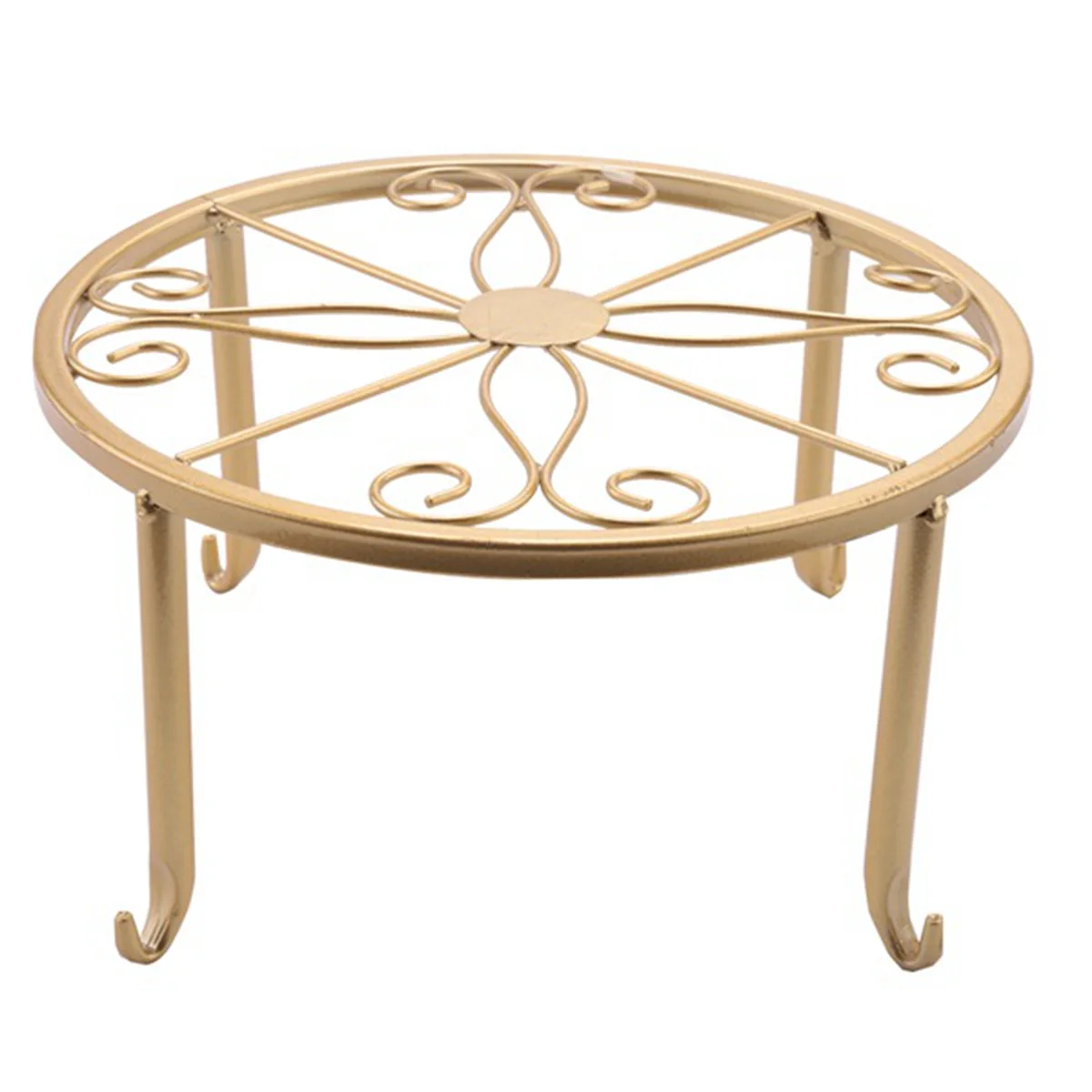 

ABKO-Floor Iron Pot Plant Stand Flower Shelf Holder Garden Shelves Garden Plant Balcony Round Rack Home Decor