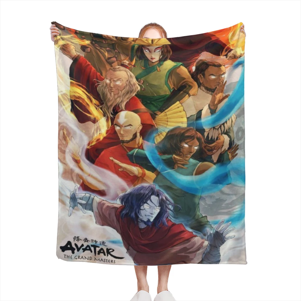 Avatar The Last Airbender Blanket Flange Textile Decor Portable Super Soft Throw Blankets for Home Office Plush Thin Quilt