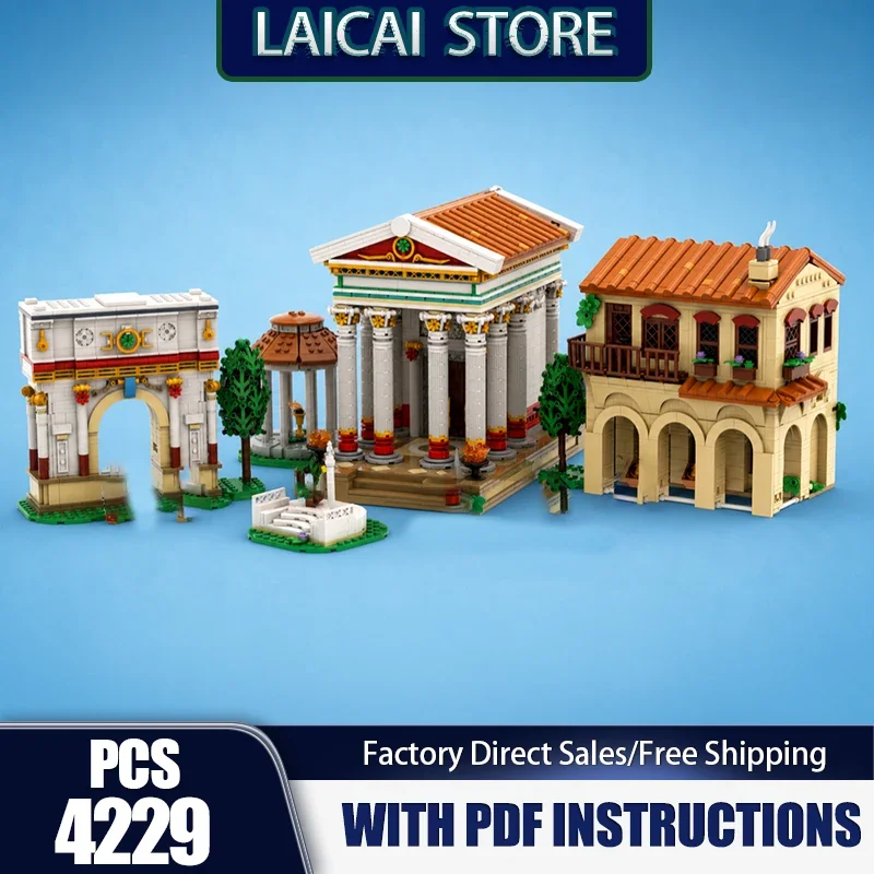 Movie Model Moc Building Bricks Roman Forum Model Technology Modular Famous Scene Block Gift Christmas Toys DIY Set Assembly