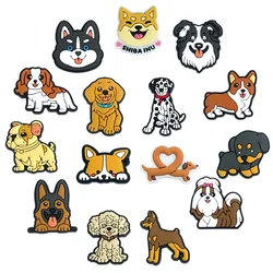 Animals Dog Shoe Charms for Crocs Accessories Charms Clogs Bubble Slides Shoe DIY Shoe Decoration Buckle Women Party Gifts