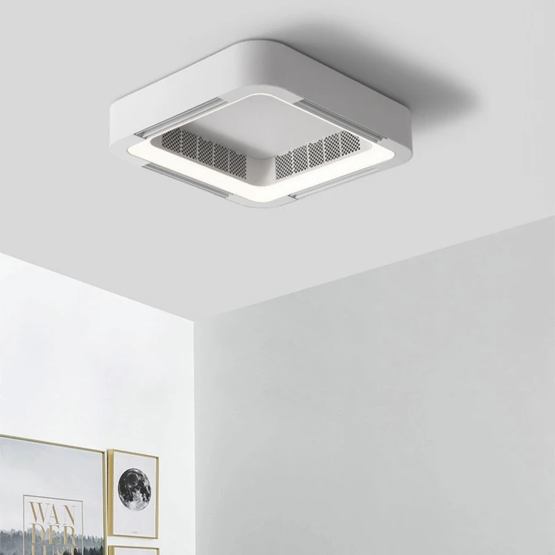 Invisible Bladeless Ceiling Fan Lamp With Light Remote Control Without Blades DC LED Circulator Decoration Bedroom Living Room