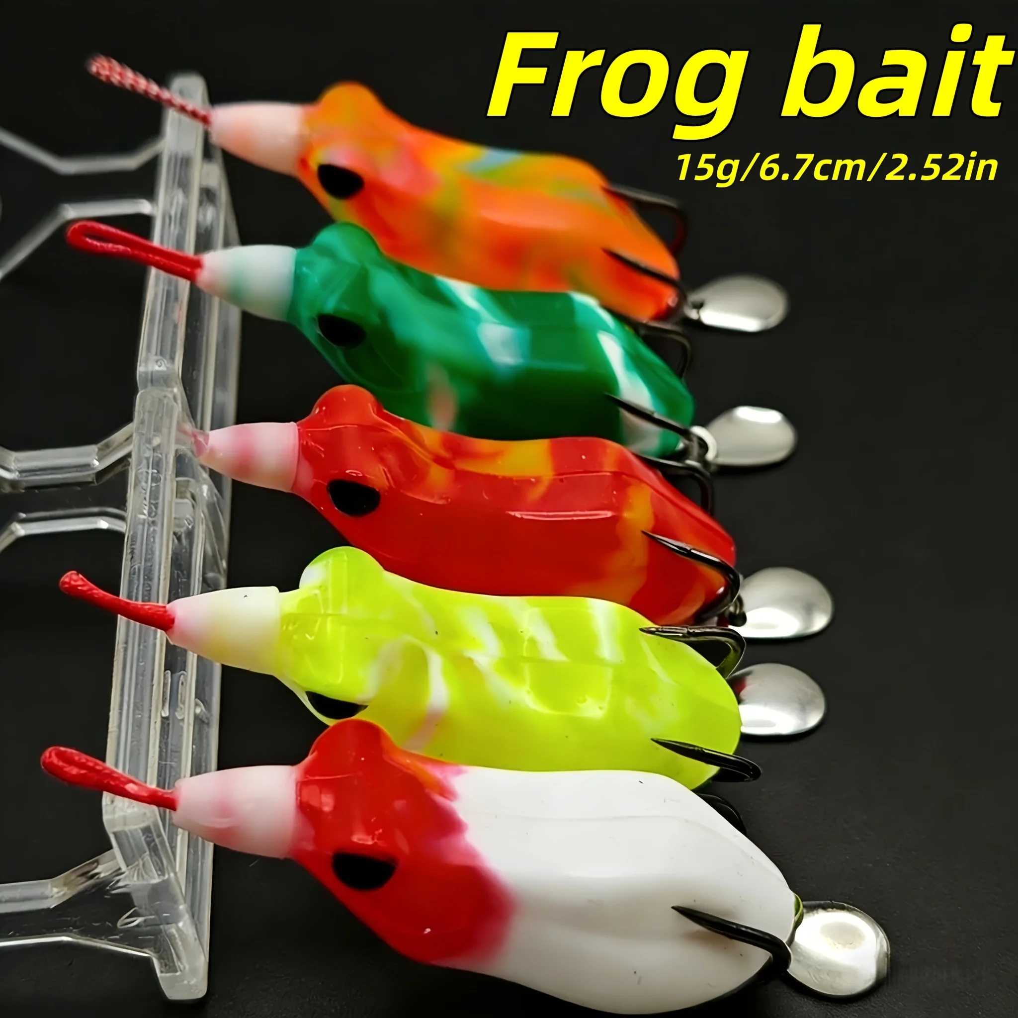 Nuevo señuelo de rana realista para pesca en superficie, anzuelos dobles modificados, para lances largos, ideal para la pesca de cuchillas de agua en zonas con vegetación densa.