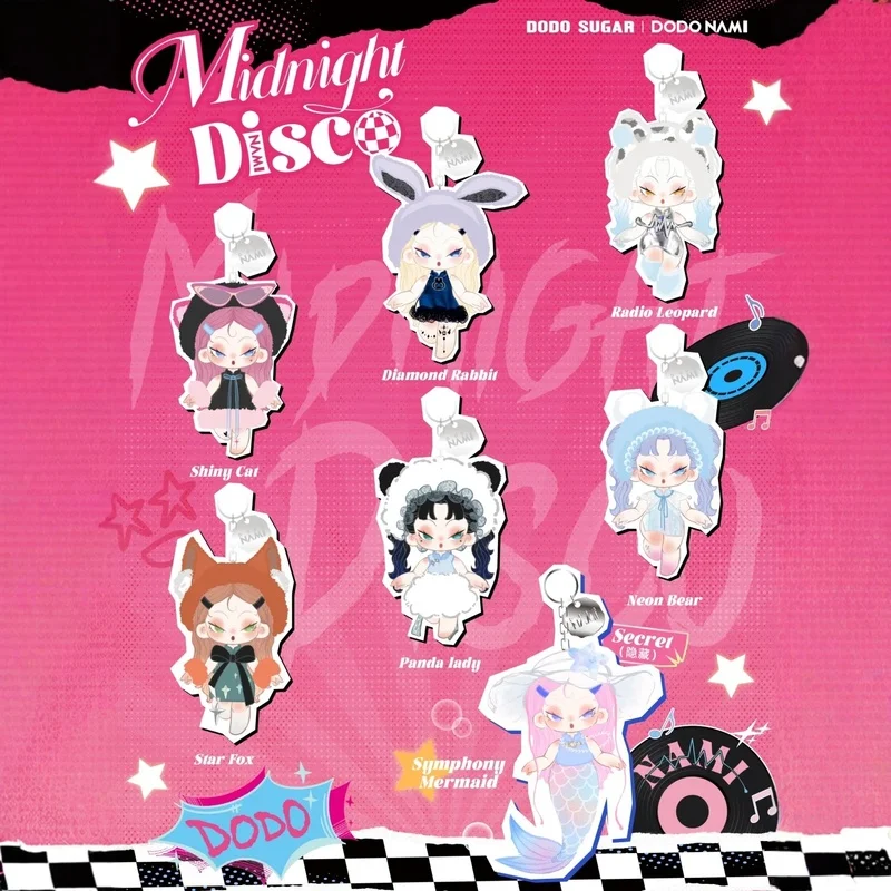 

Новый оригинальный в наличии Dodo Nami Midnight Disco Series слепая коробка брелок кулон милая кукла настольное украшение подарки на день рождения для девочек ﻿