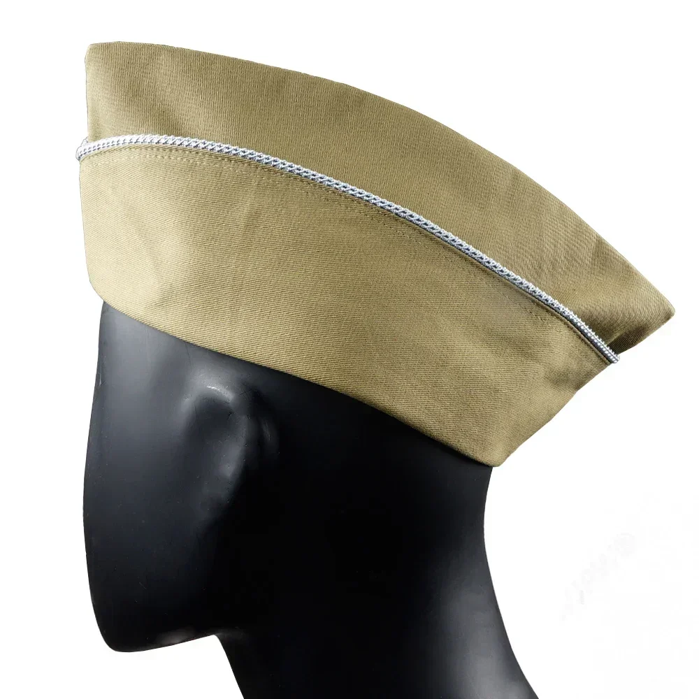 

WW2 US Hat American Soldier Boat Cap Soldier Octagonal Dress Casual Training US Uniform Khaki Crew Tactical Hat