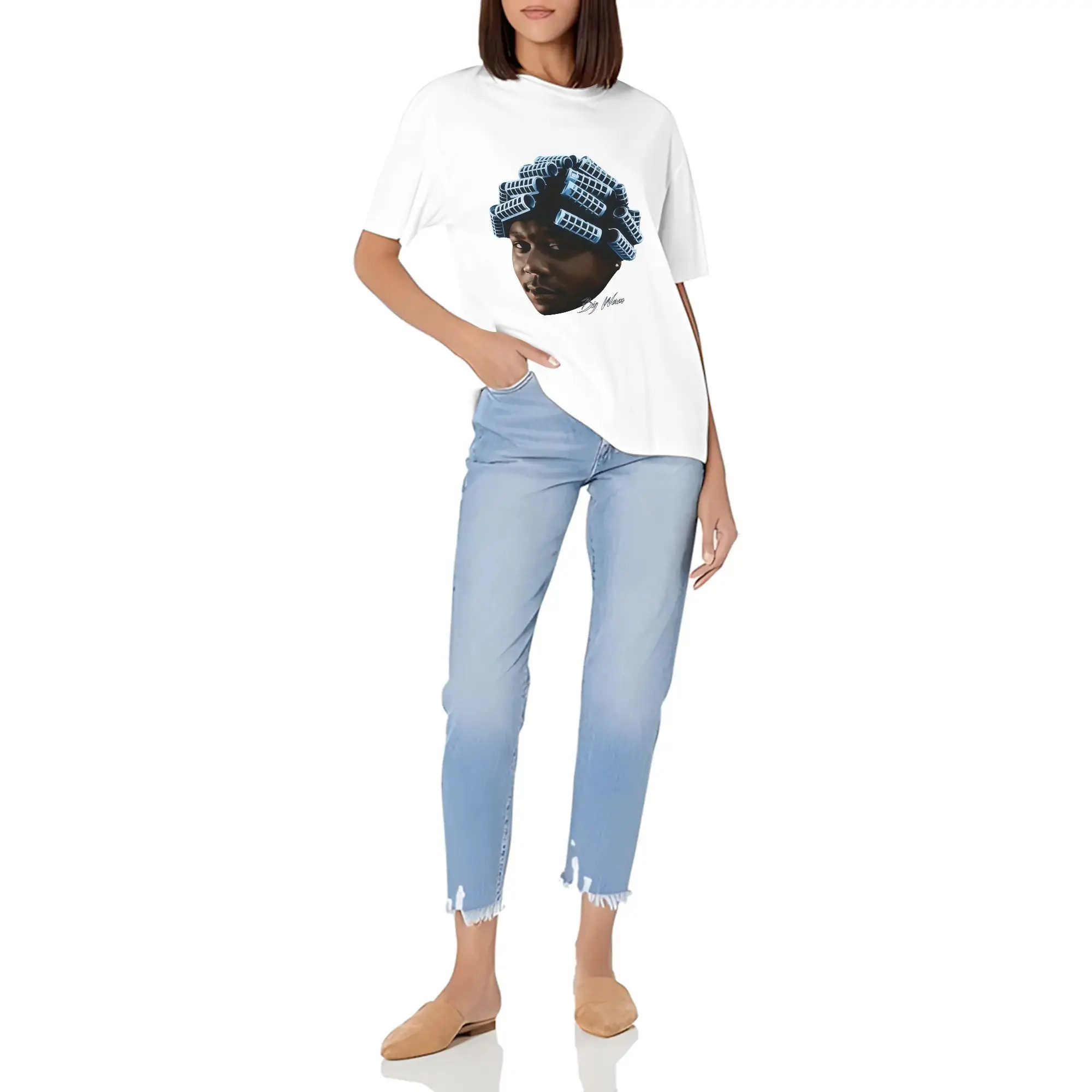 Big Worm Portrait DJ Khaled Graphic, Y2K, Street Style, Digital Print, Casual T Shirt