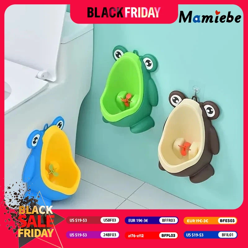 Cute Frog Potty Training Urinal Boy With Fun Aiming Target, Toilet Urinal Trainer, Children Stand Vertical Pee Infant Toddler