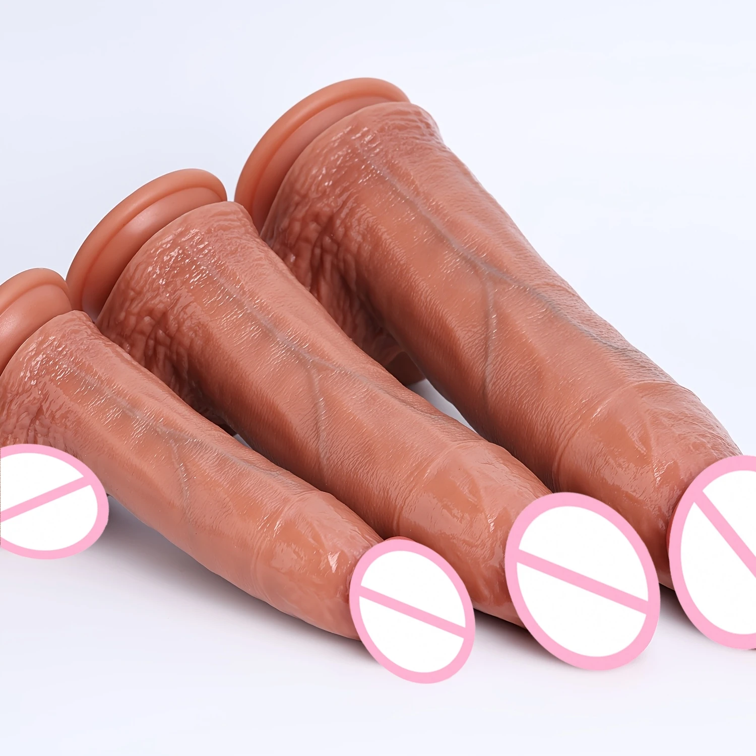 22.0cm Silicone Safety Material Realistic Dildo Thrusting Vibrator 3 Modes of Thrust 9 Vibration Patterns Heating Modes Sex Toys