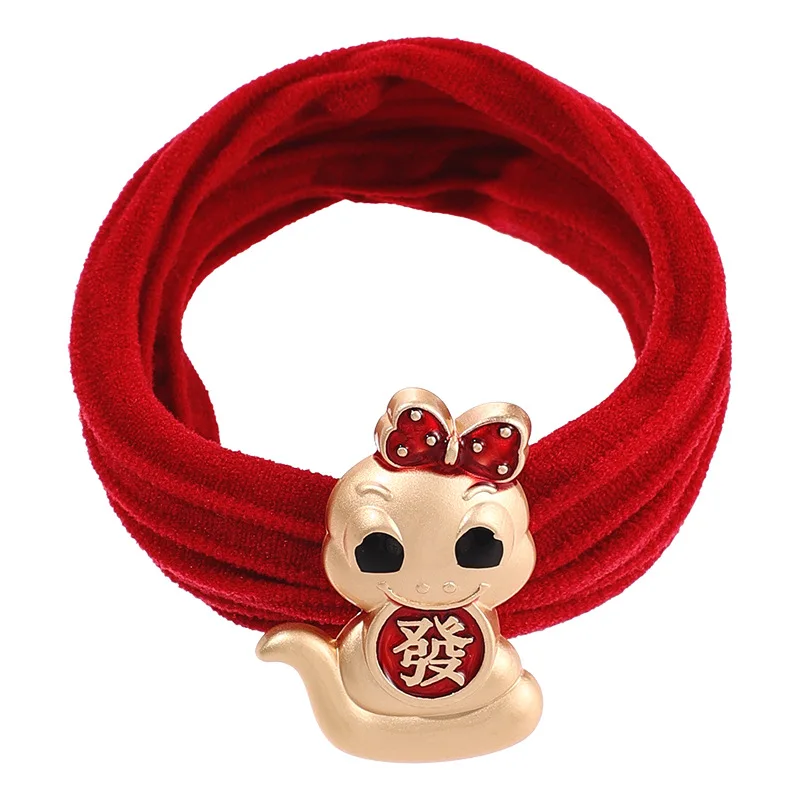 New Year Spring Festival Snake Year Red Hair Accessories Women Accesorios Para El Cabello Hair Ties Give Friends Party Gifts