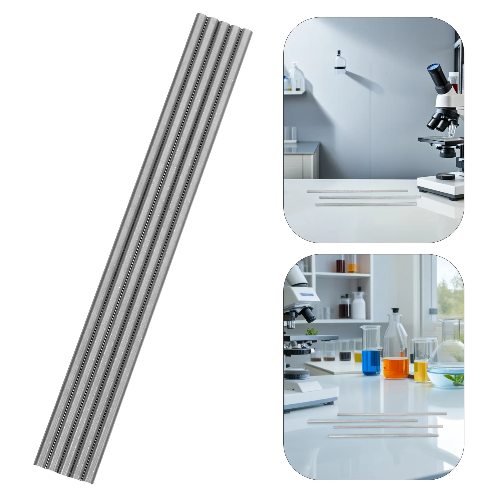 

5pcs Stainless Steel Heat Absorption Rods Thermal Conduction Round Rod Physics Lab Equipment For Classroom Science Experiments