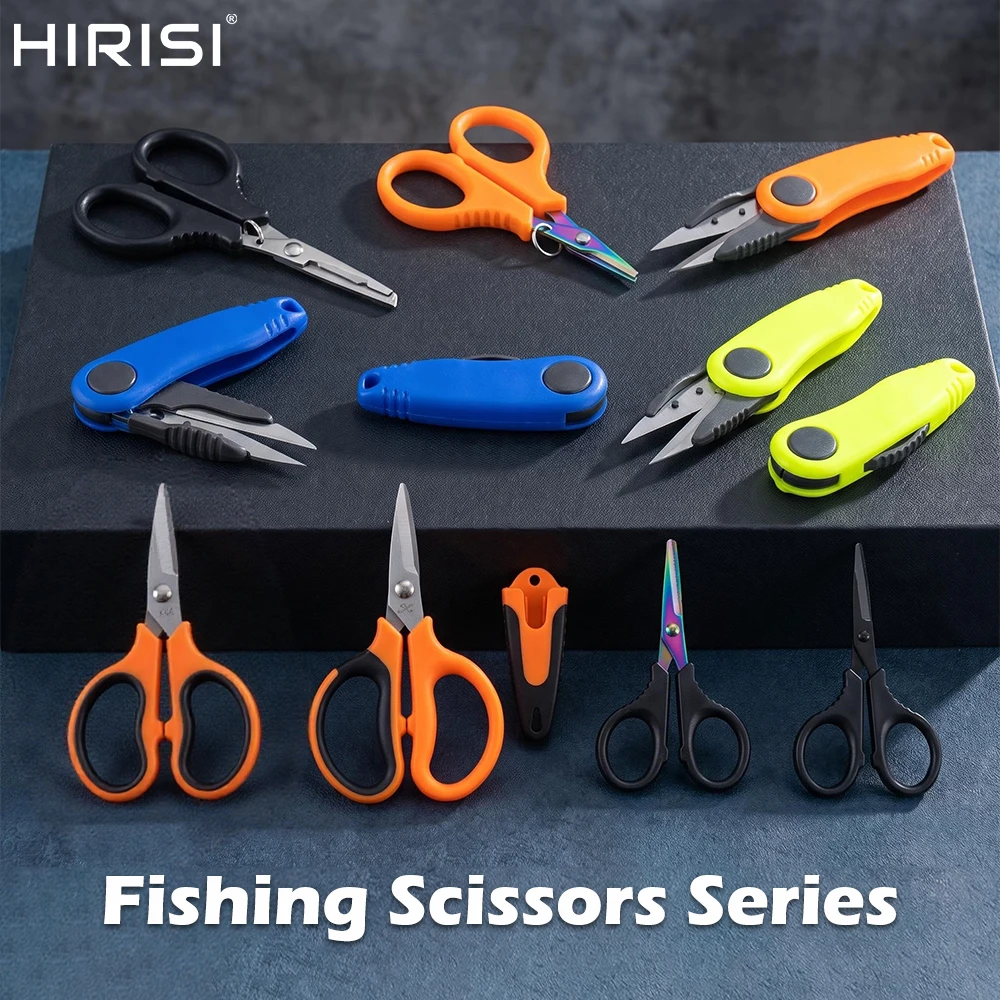 HIRISI Multi-Style Portable Fishing Scissors Set Stainless Steel Braided Line Cutter Fishing Pliers Tackle Accessories for Carp