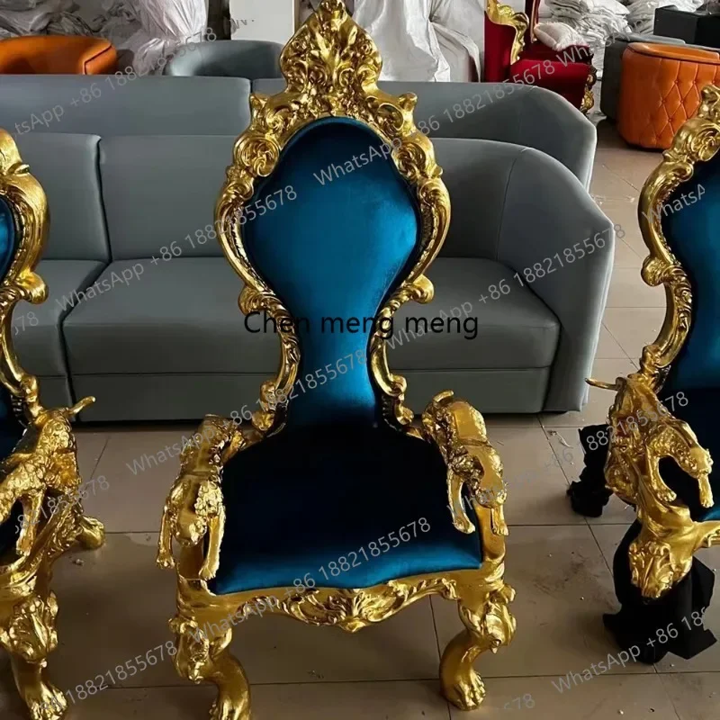 F150 classic cheap wedding royal throne chair gold for bride and groom, event party queen king throne chair view 5