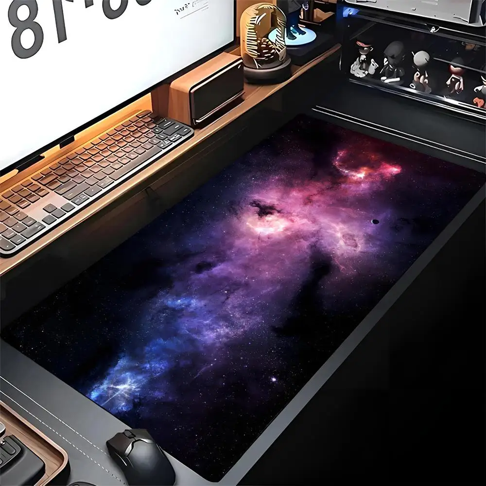 

Коврик для мыши Galaxy, игровой коврик с замком, большой компьютерный геймер, большой резиновый художественный коврик для мыши, коврик для ноутбука, стола, коврик для пары