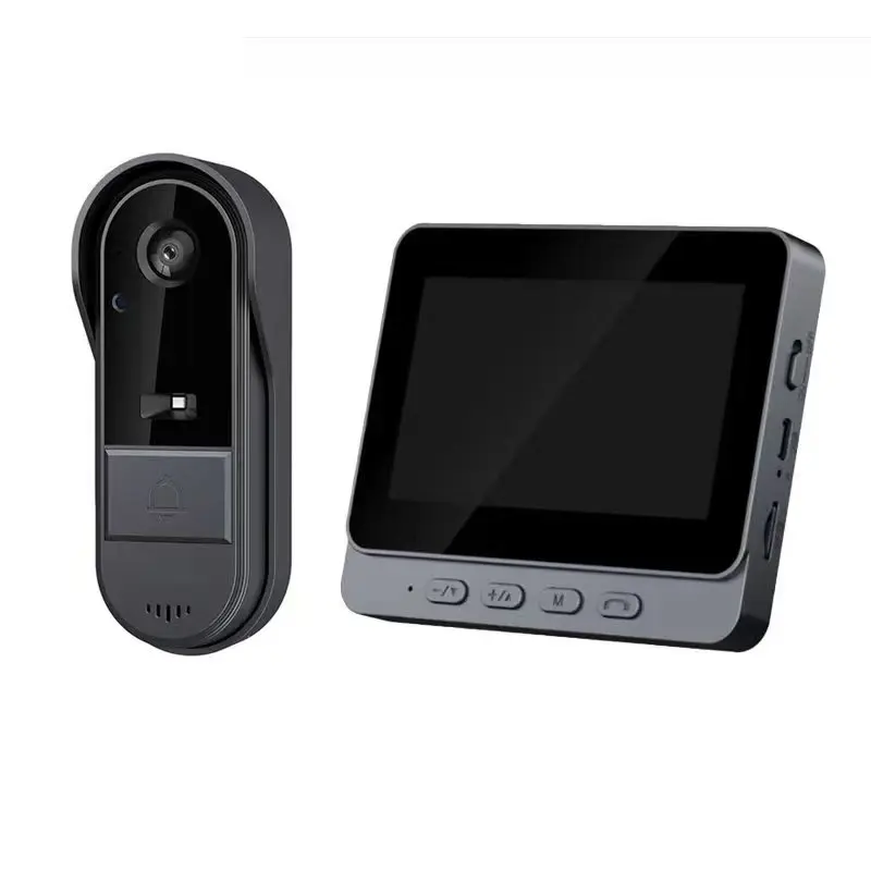 Newest Smart Wifi Video Door Phone Two Way Audio Intercom Doorbell 4.3inch Battery Rechargeable Wireless Video Doorbell