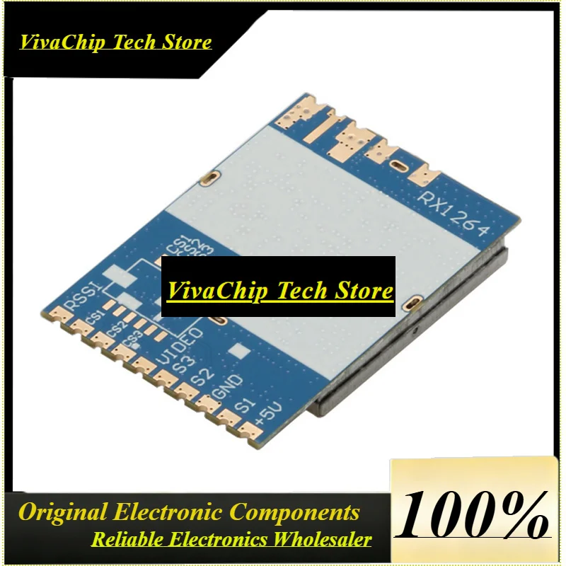 VIVaS1PCS 1080-2200MHz Wireless FPV Video Receiver RX1264 1.2-2.2GHz 8CH VRX Receiving Module 22mv/dBm 45mv/dBm RSSI Slope For D