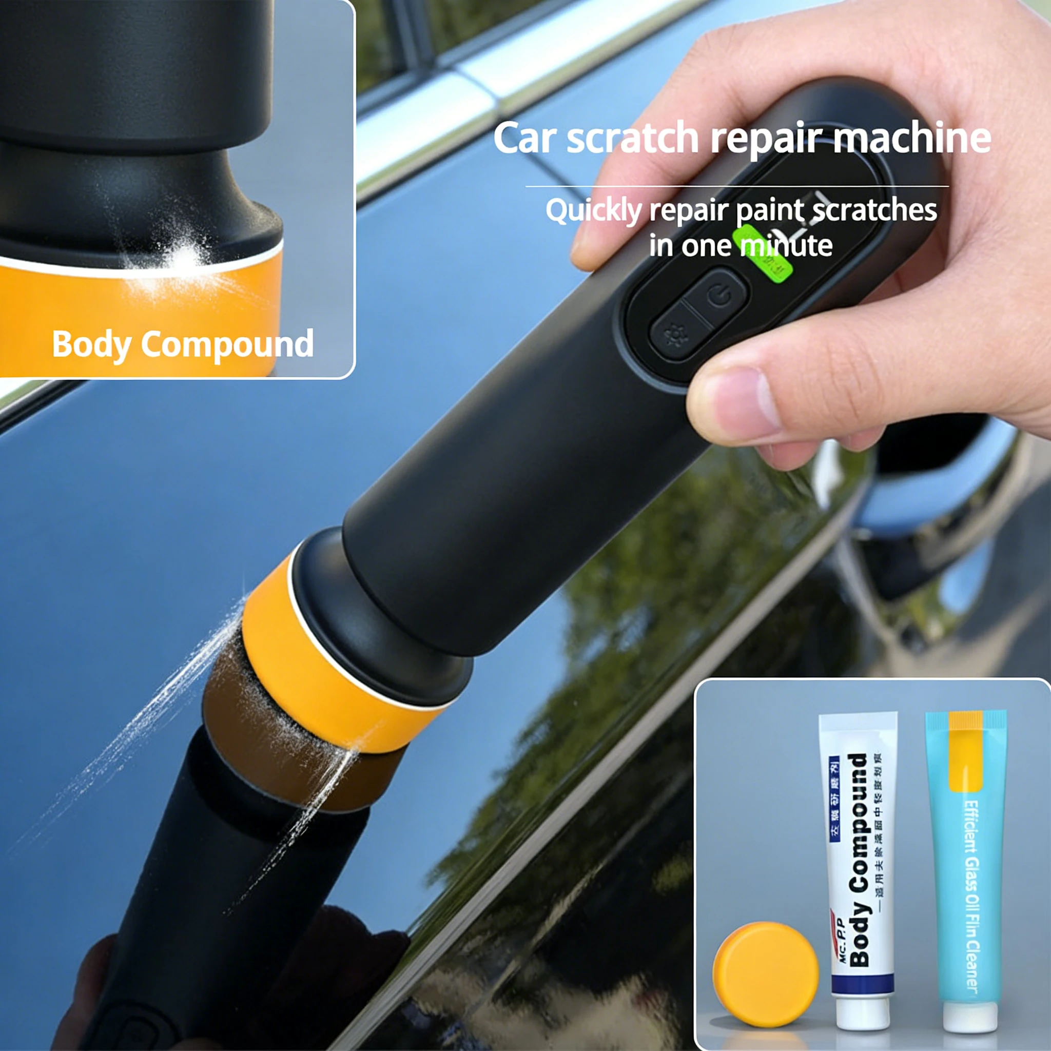 

Professional Wireless Car Waxer & Polishing Tool - Auto Paint Care Equipment for Scratch Repair, Car Beauty & Detailing