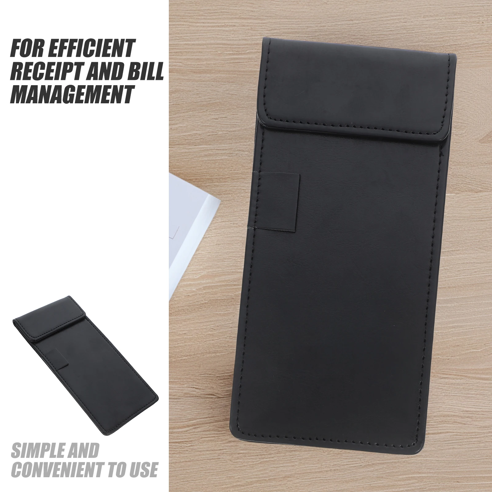 Professional Artificial Clipboard Small Notepad Holder with Pen Loop Compact Lightweight for Receipts Bills Signatures