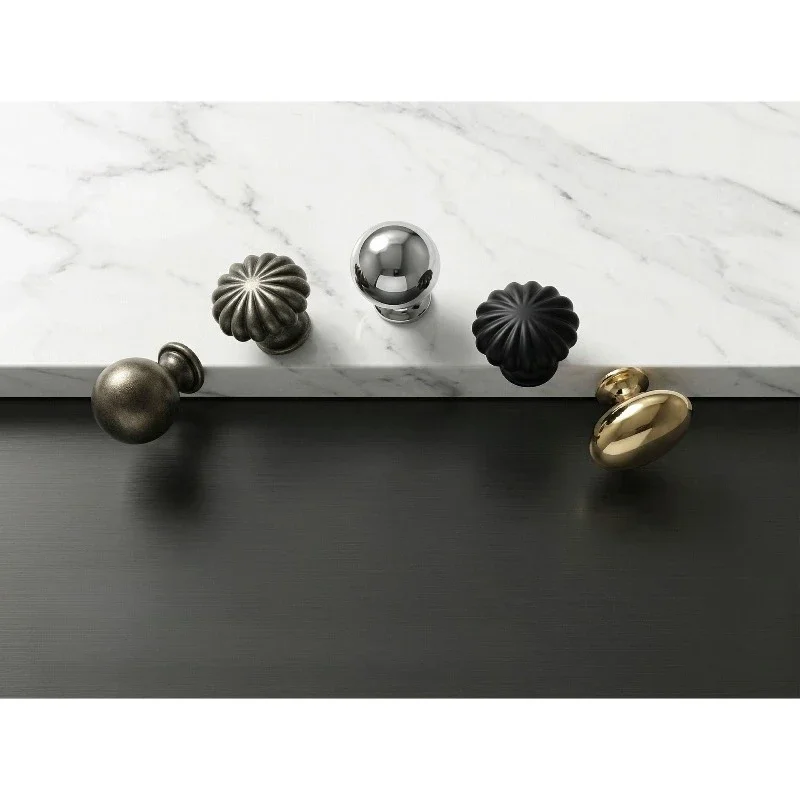 Vintage Single-Hole Knob Antique Nickel Drawer Wardrobe Pull Solid Round Ball Small Handle Kitchen Furniture Hardware Fittings