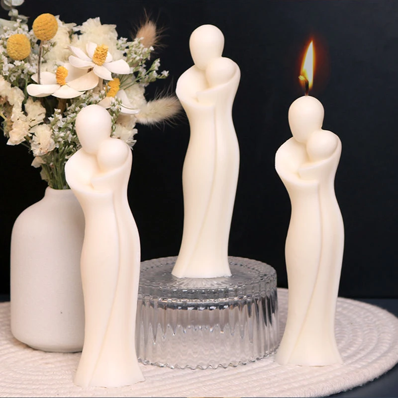 

3D Embrace Abstract Human Candle Silicone Mold DIY Hug Couple Mother And Son Soap Epoxy Resin Mold Anniversary Gift Home Decor