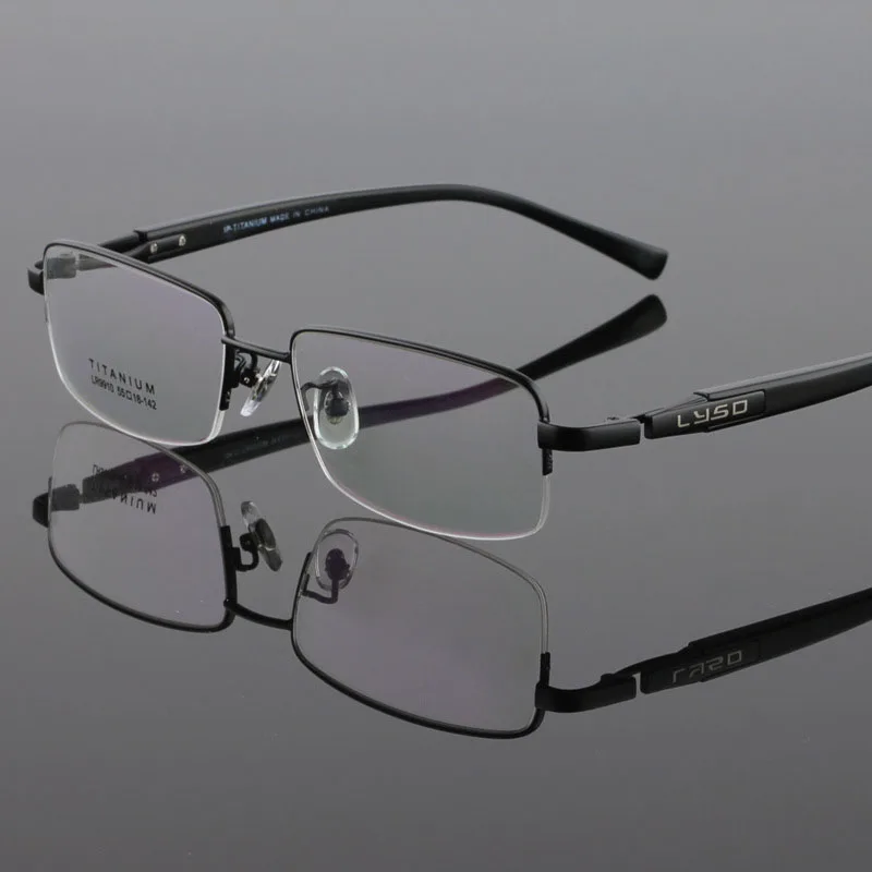 HDCRAFTER Men Pure Titanium Eye Glasses Frames High Quality Prescription Optical Business Luxury Spectacle Frame Eyewear