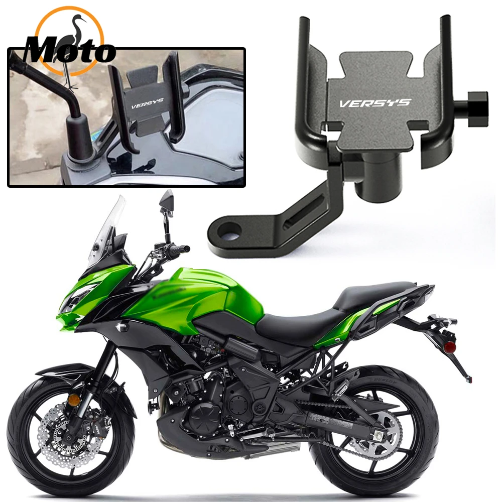 For Kawasaki Versys 650 1000 Versys-X 300 High quality Motorcycle Accessories Handlebar Mobile Phone Holder GPS Stand Bracke