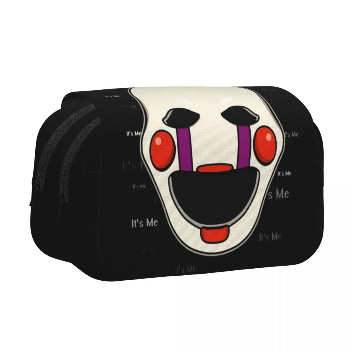 FNAF At Freddys Double Clamshell Pen Case Pencilcases Pen Holder for Student Big Capacity Bag School Supplies Zipper Stationery