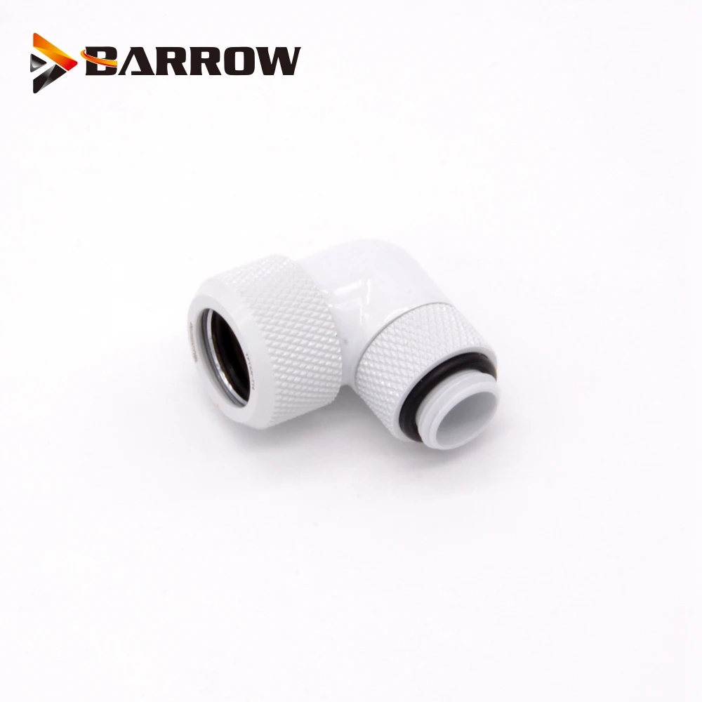 BARROW 90 Degree OD12mm/OD14mm/OD16mm Hard Tube Rotary Fitting Hand Compression Fitting G1/4'' Pipe use for Hard/Rigidity Tube