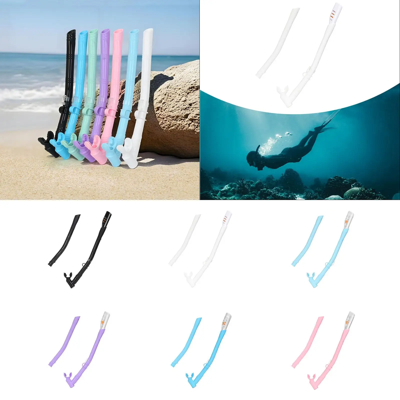 

Dry Snorkel Gear Lightweight Swimming Snorkel for Adults Diving Water Sports