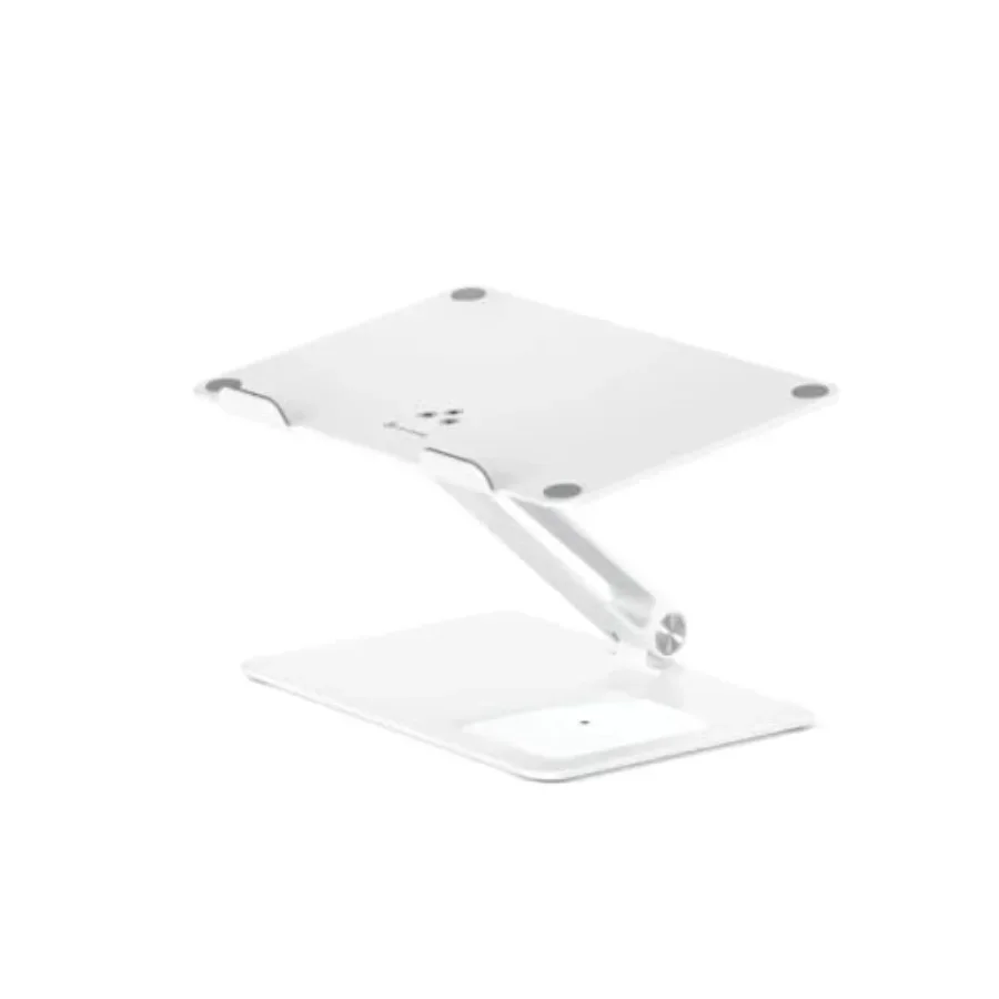 Elite Power Laptop Stand with 10W Wireless Charger, USB-C Powered Aluminum Laptop Riser, Compatible with Qi-Enabled Devices, De