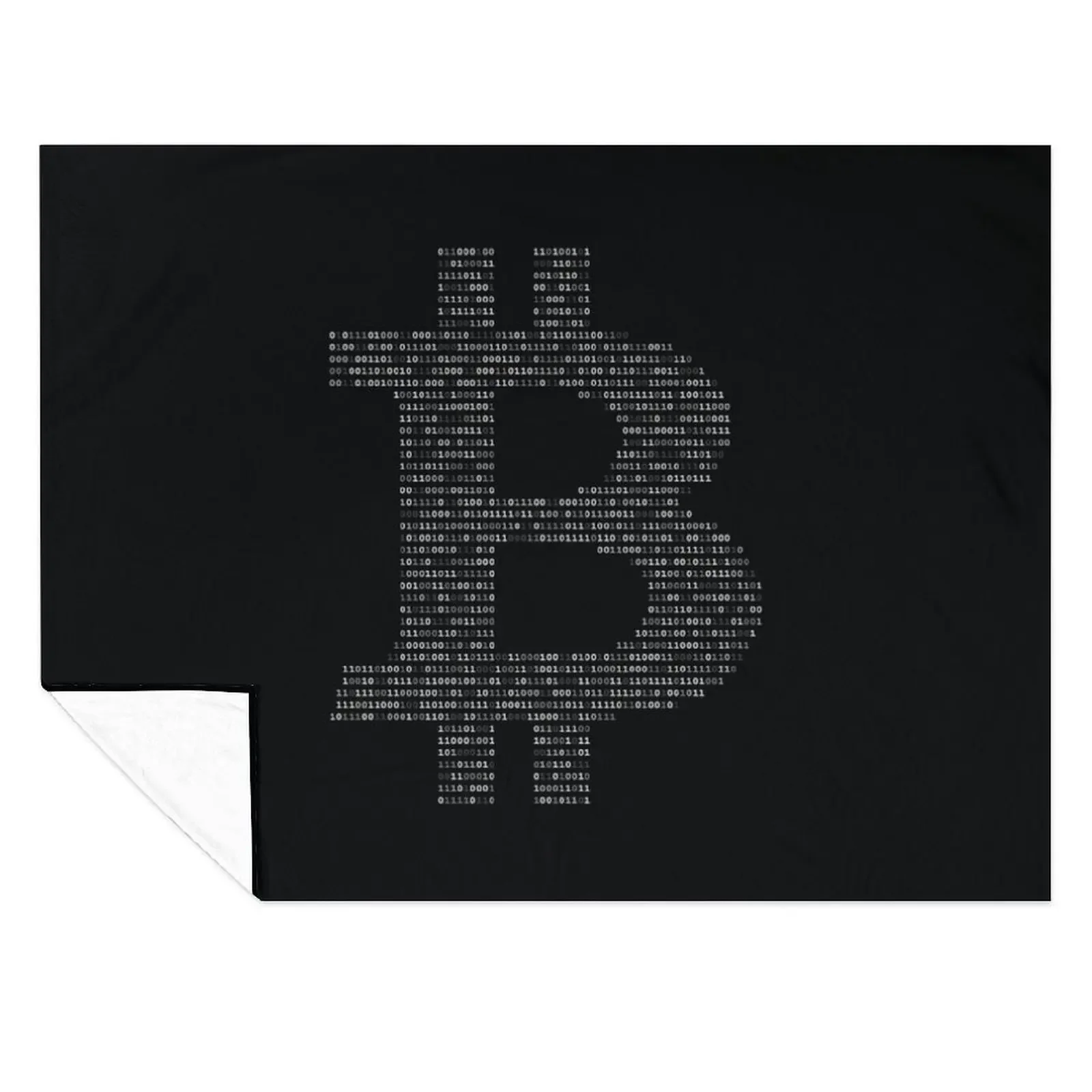 

Bitcoin Binary Black Throw Blanket wednesday Personalized Gift Soft Plush Plaid Furrys Blankets