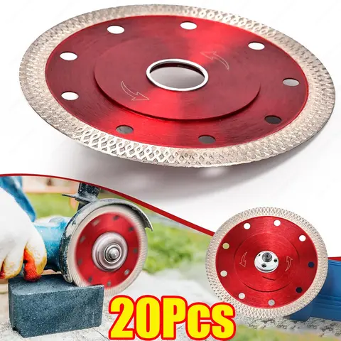 1-20개 105/115/125mm 초박형 다이아몬드 타일 블레이드 톱 건식/습식 절단 디스크 휠 그라인더용 세라믹 포세린 화강암 대리석용