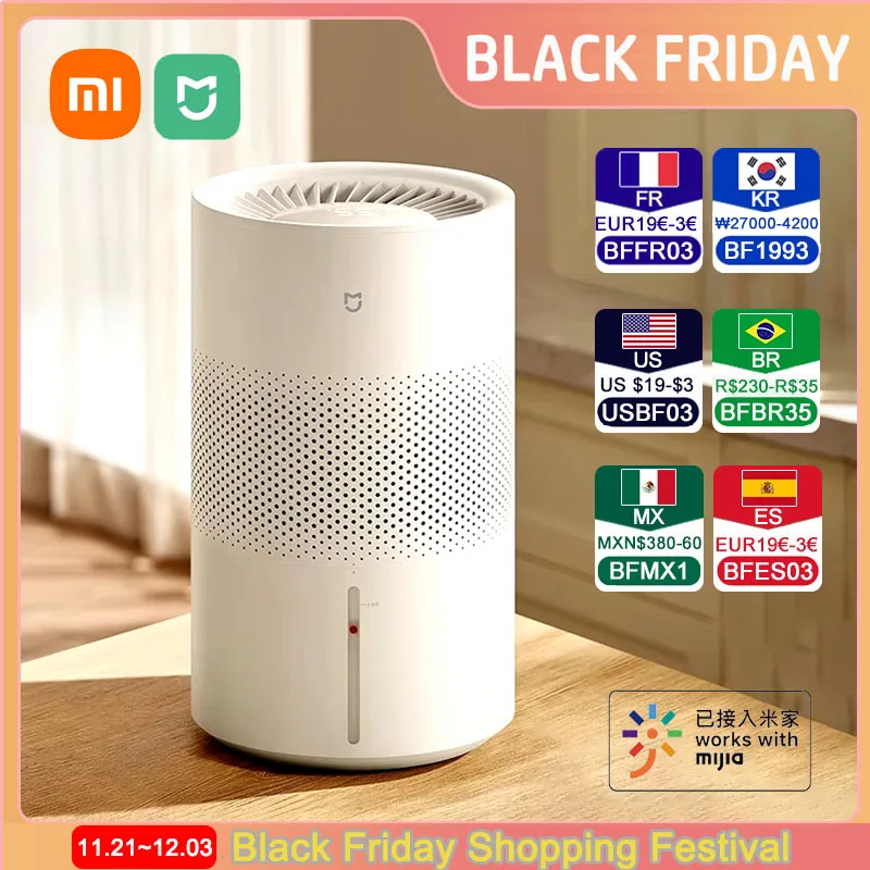 Xiaomi Mijia Mist Free Humidifier 3 [400] Pure Type Smart Home Offices 99% Antimicrobial Rate 400mL/h Cold Evaporative Low Noise