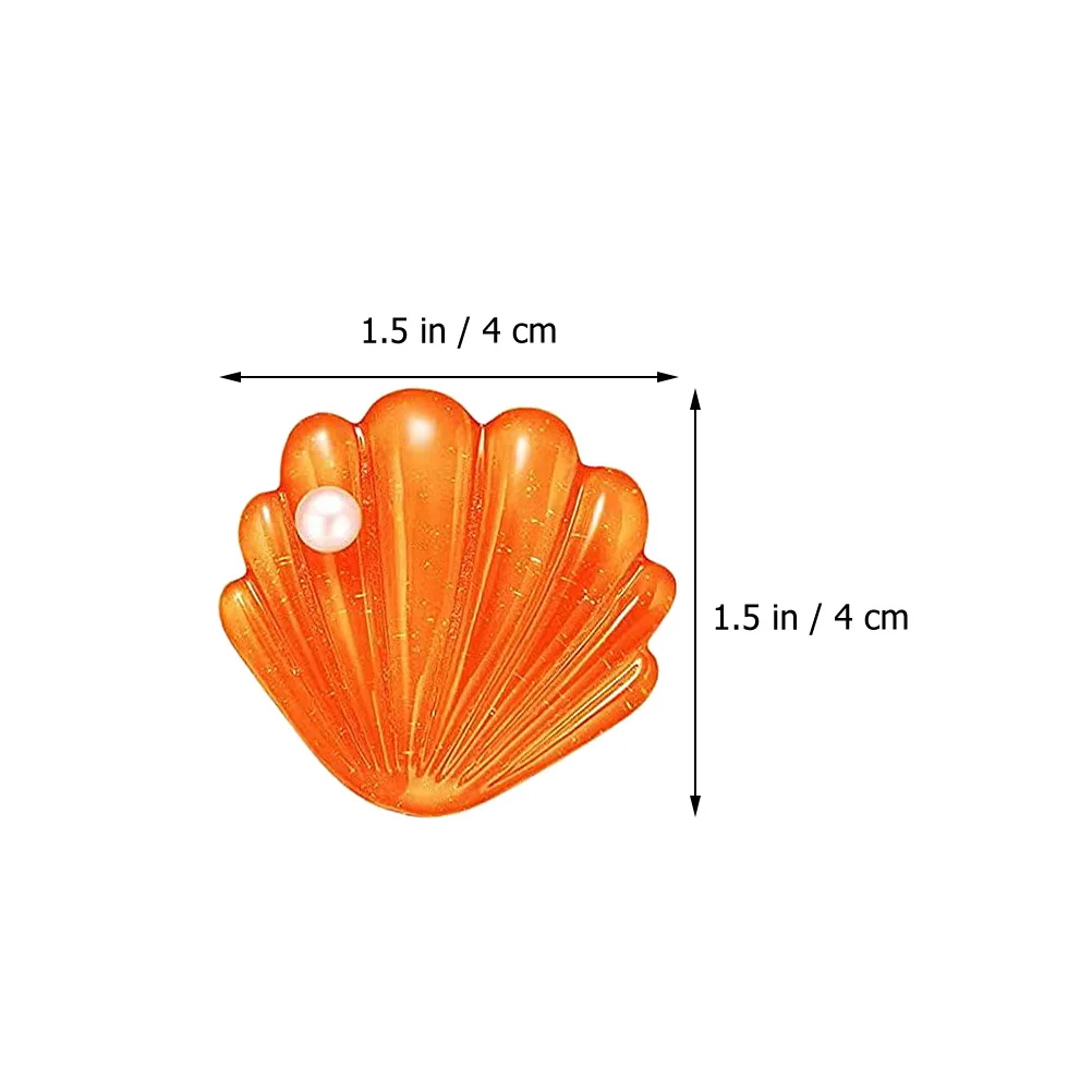 

8 Pcs Bang Clip Ocean Creature Snap Clips Mermaid Accessories Little Girl Hair Seashell Beach Moon Sea-star