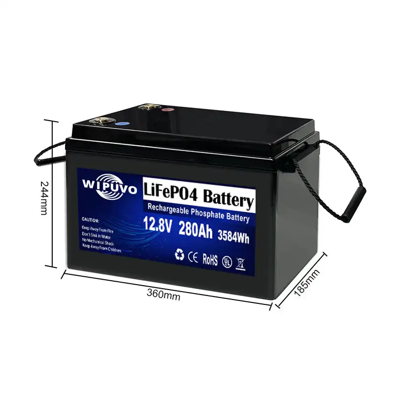 Portable LiFePO4 12V 280Ah 3584Wh With BMS 12.8V LiFePO4 Battery Pack Lithium Battery