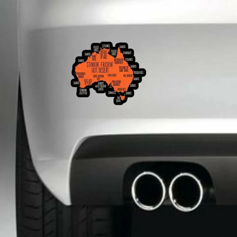 Picture 4: 2pcs 100 X 110mm Australia Explained Funny Decal Sticker for Car Truck Bumper Laptop Window