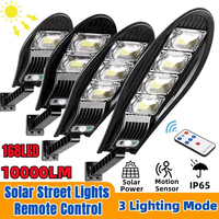 LED Solar Street Light Super Bright Outdoor Waterproof 168LED Lamp Motion Sensor 3 Modes Lighting Remote Control For Garden Gard