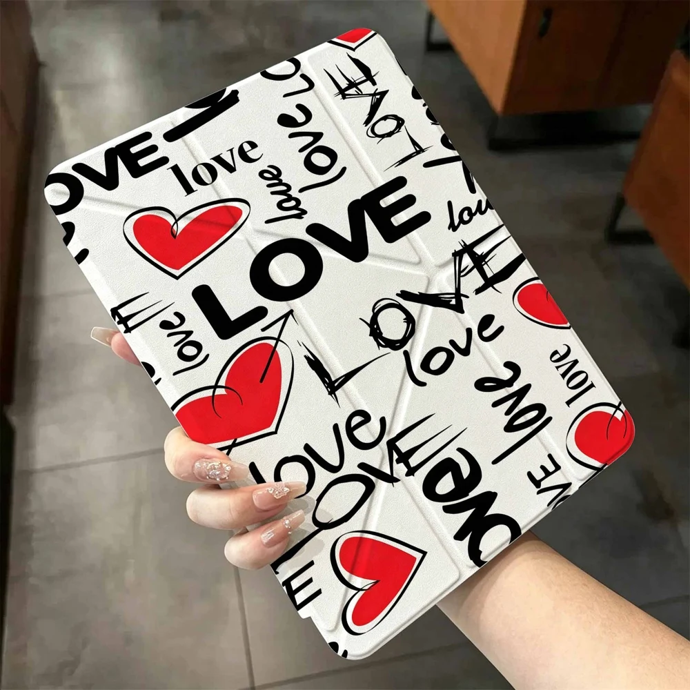 Viral Love Text Print For IPad Mini Air Pro 13 12.9 11 10.9 10.5 10.2 9.7 8.3 7.9 inch 5 6 7 8 th Pen Slot Tablet Case