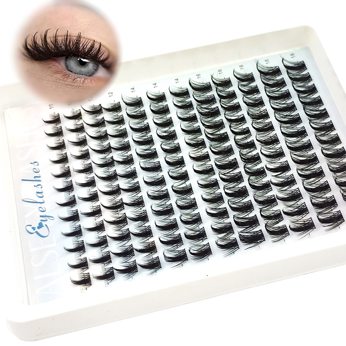 144pcs Manga Lash Cluster Lashes D Curl DIY Eyeslash Extension Fluffy Volume Individual Natural False Eyelashes Clusters