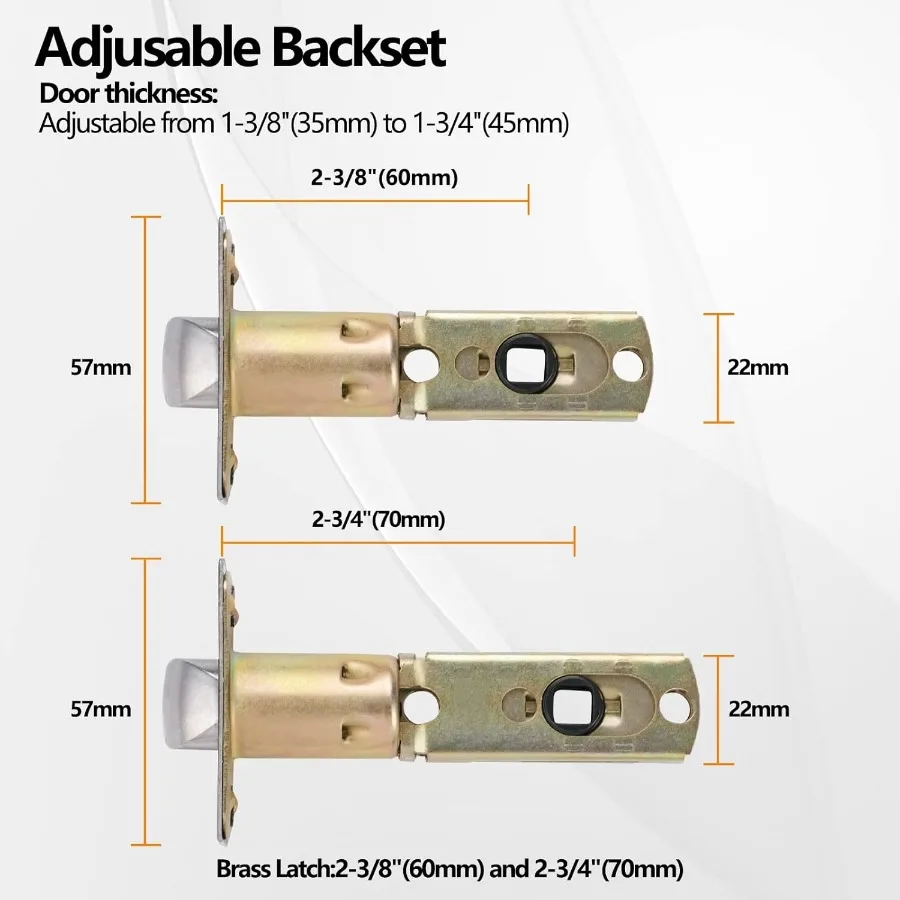 مقبض مربع للخصوصية عالي التحمل، رافعة باب سوداء غير لامعة بدون مفاتيح لأمن غرفة النوم أو الحمام، تصميم متين مع سلسة