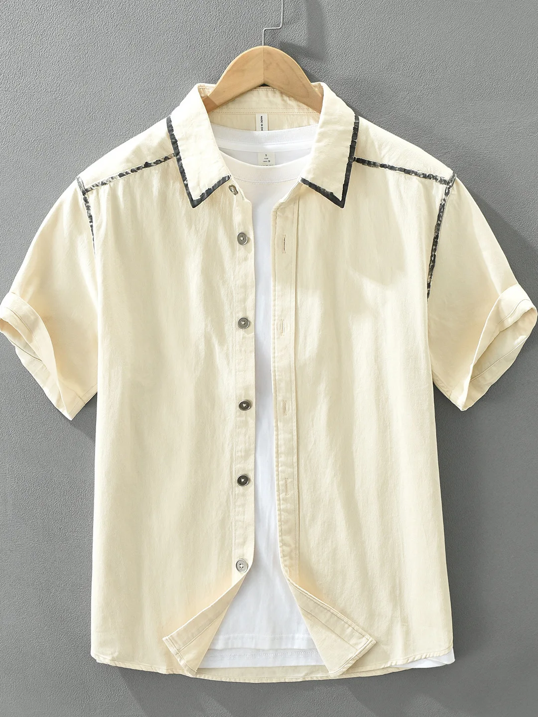 Men's Short Sleeve Shirt Cotton Feel Comfortable Casual Design Summer New Style Printed Breathable Retro Japanese Style