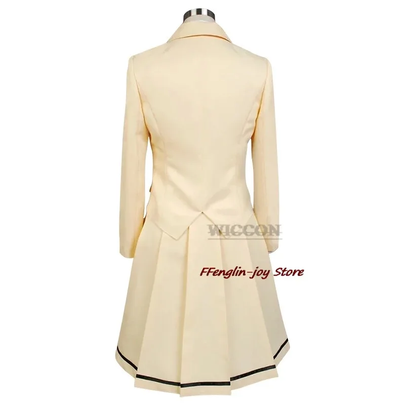 Aa69Anime WataMote Tomoko Kuroki 코스프레 의상 여성 소녀 러블리 옐로우 Jk 스커트 유니폼 의상 할로윈 의상 가발 롤플레잉