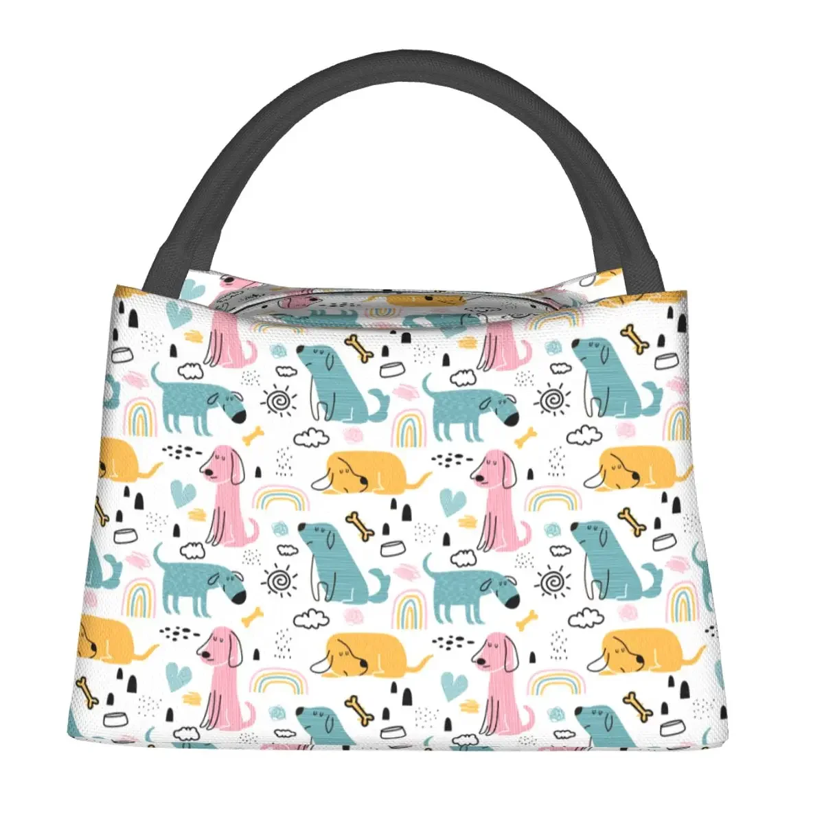 

Funny Dogs Dachshund Lunch Bag For Women Cartoon Animal Lunch Box Picnic Cooler Bag Portable Waterproof Thermal Lunch Bags