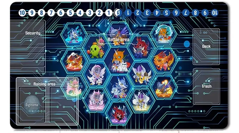10785478 - Board Game Digimon Playmat Size 60X35 cm Play Mats Compatible for DTCG