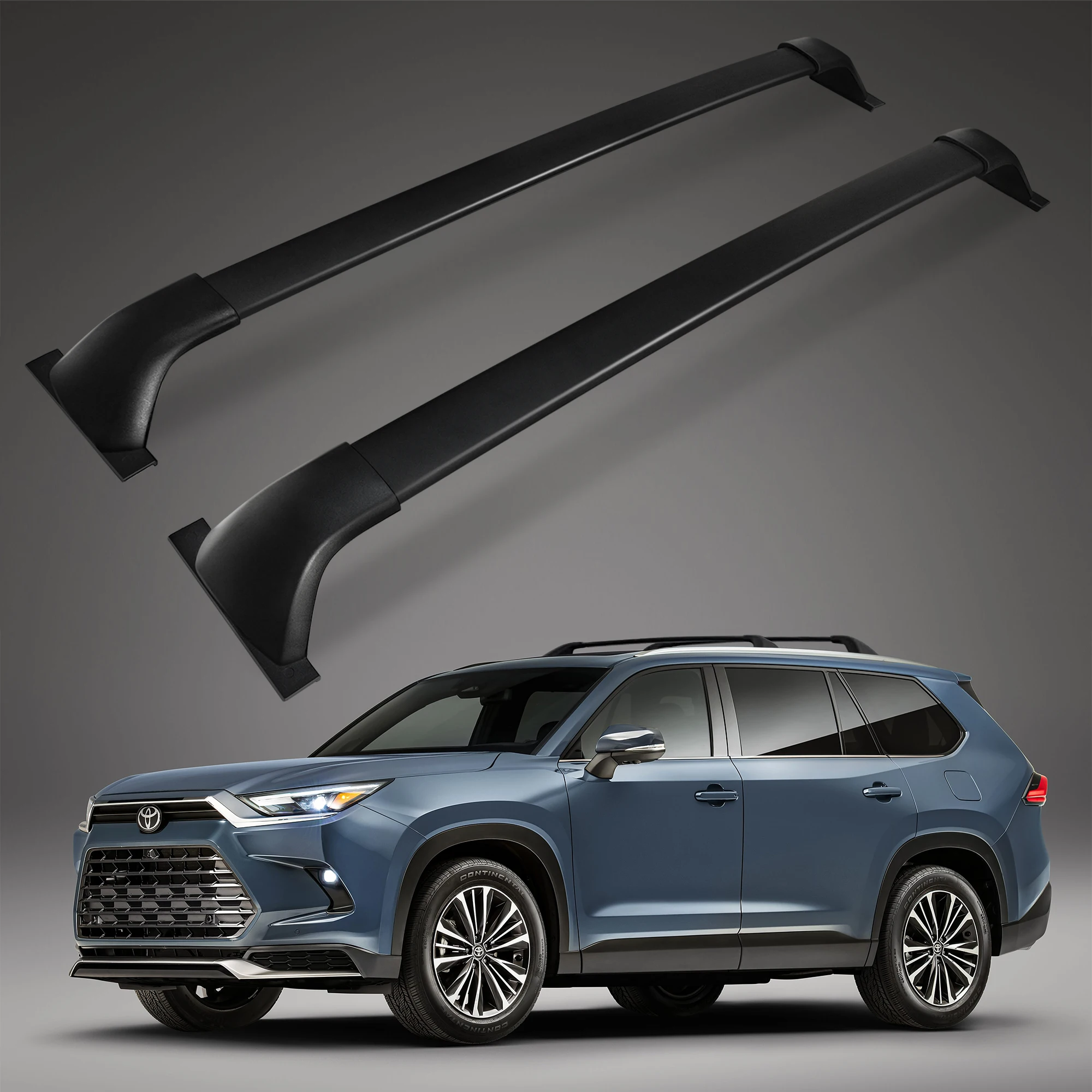 

Поперечные перекладины багажника на крышу для Toyota Grand Highlander 2024, сверхмощный алюминиевый запираемый багажник на крышу, перекладина на крышу, багажник на багажник