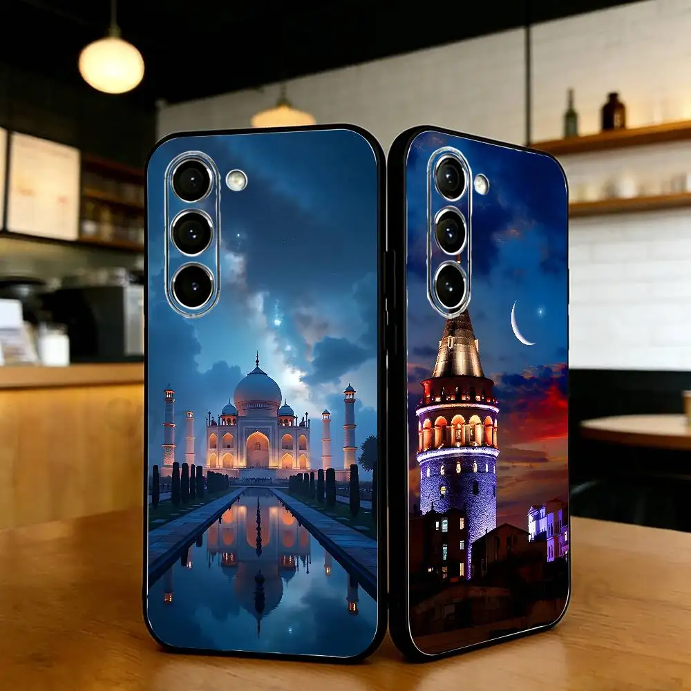 Turkey Istanbul Scenery Phone Case For Samsung S24,21,22,23,30,Ultra,20,Plus,Note,10,9,Black soft silicone case